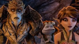 Bog King (voice of Alan Cumming), Griselda (voice of Maya Rudolph) and Marianne (voice of Evan Rachel Wood) are part of a colorful cast of goblins, elves, fairies and imps in "Strange Magic," a madcap fairy tale musical inspired by “A Midsummer Night's Dream.” Released by Touchstone Pictures, “Strange Magic” is in theaters Jan. 23, 2015. Strange Magic © & TM 2014 Lucasfilm Ltd. All Rights Reserved.