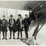American pilot and Russian polar heroes in Fairbanks, Alaska, 1934