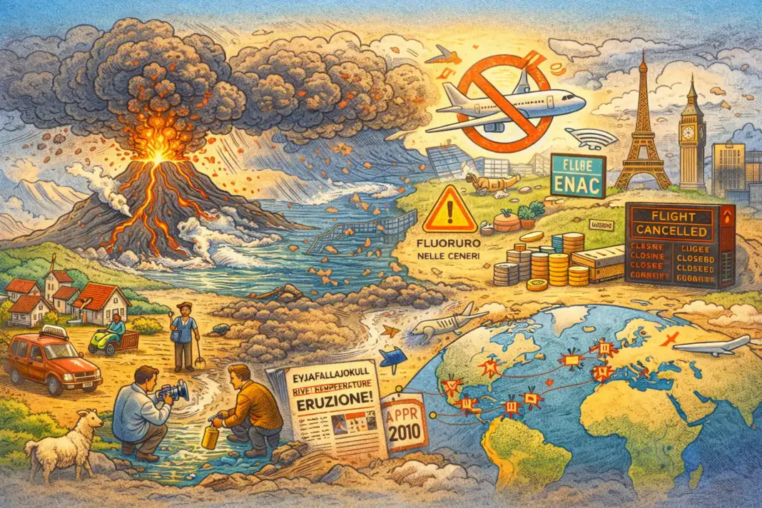 Eyjafjallajökull, il vulcano islandese che paralizzò l’Europa Eyjafjallajökull, il vulcano islandese che paralizzò l’Europa
