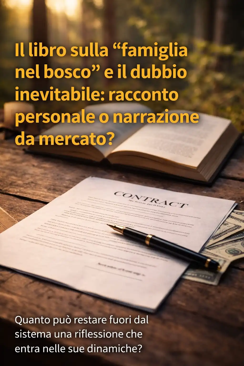 Famiglia nel bosco, il libro di Catherine Birmingham e il dubbio inevitabile: il “risveglio” passa anche dal contratto editoriale? Famiglia nel bosco, il libro di Catherine Birmingham e il dubbio inevitabile: il “risveglio” passa anche dal contratto editoriale?