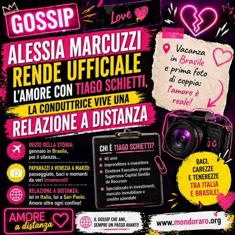 Alessia Marcuzzi, cuore brasiliano: la prima foto con Tiago accende il gossip