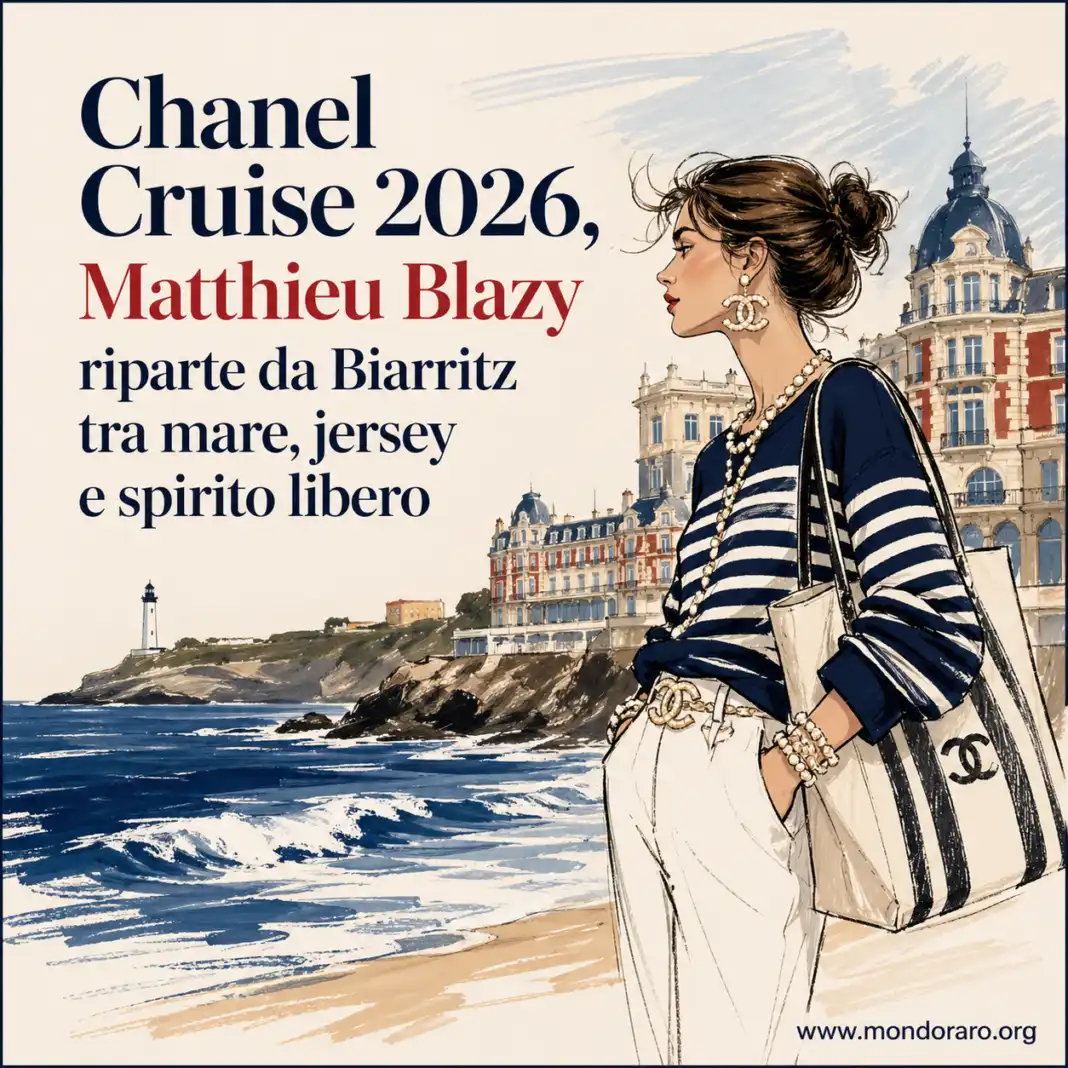 Chanel Cruise 2026, Matthieu Blazy riparte da Biarritz tra mare, jersey e spirito libero Chanel Cruise 2026, Matthieu Blazy riparte da Biarritz tra mare, jersey e spirito libero