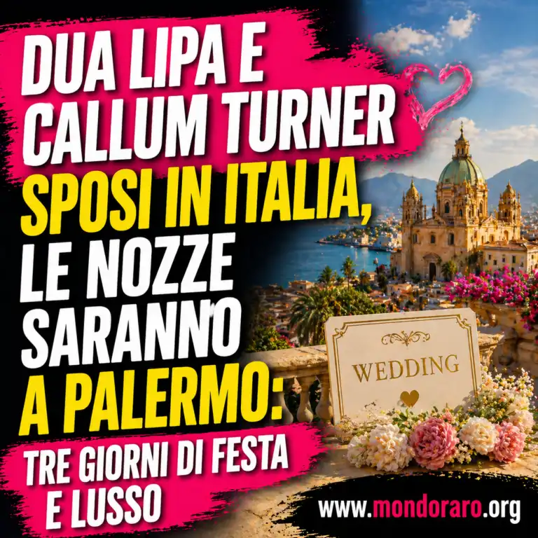 Dua Lipa e Callum Turner scelgono Palermo: nozze da sogno tra mare, lusso e star internazionali