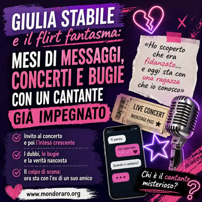 Giulia Stabile e il flirt fantasma: mesi di messaggi, concerti e bugie con un cantante già impegnato