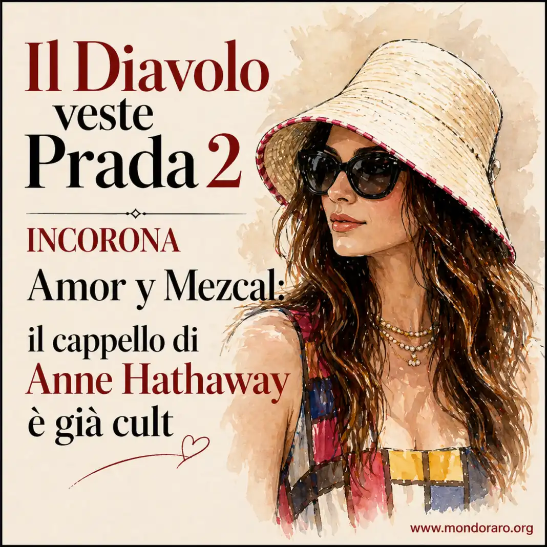 Il Diavolo veste Prada 2 incorona Amor y Mezcal: il cappello di Anne Hathaway è già cult Il Diavolo veste Prada 2 incorona Amor y Mezcal: il cappello di Anne Hathaway è già cult