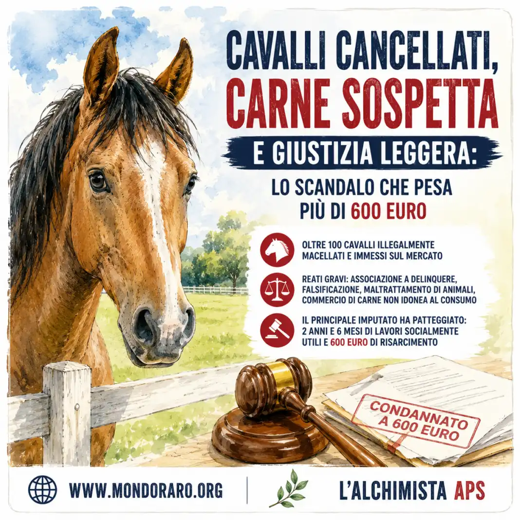 Cavalli cancellati, carne sospetta e giustizia leggera: lo scandalo che pesa più di 600 euro Cavalli cancellati, carne sospetta e giustizia leggera: lo scandalo che pesa più di 600 euro