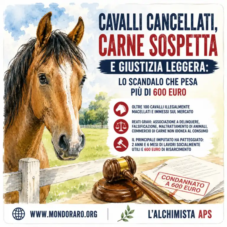 Cavalli cancellati, carne sospetta e giustizia leggera: lo scandalo che pesa più di 600 euro