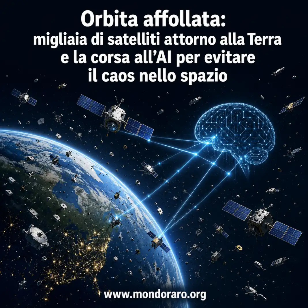 Orbita affollata: migliaia di satelliti attorno alla Terra e la corsa all’AI per evitare il caos nello spazio Orbita affollata: migliaia di satelliti attorno alla Terra e la corsa all’AI per evitare il caos nello spazio