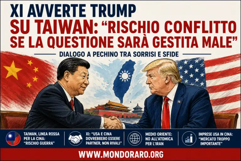 Xi avverte Trump su Taiwan: “Rischio conflitto se la questione sarà gestita male”