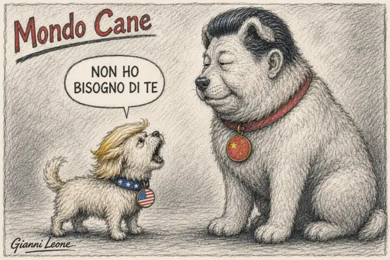Vita da cani: Trum in visita in Cina…