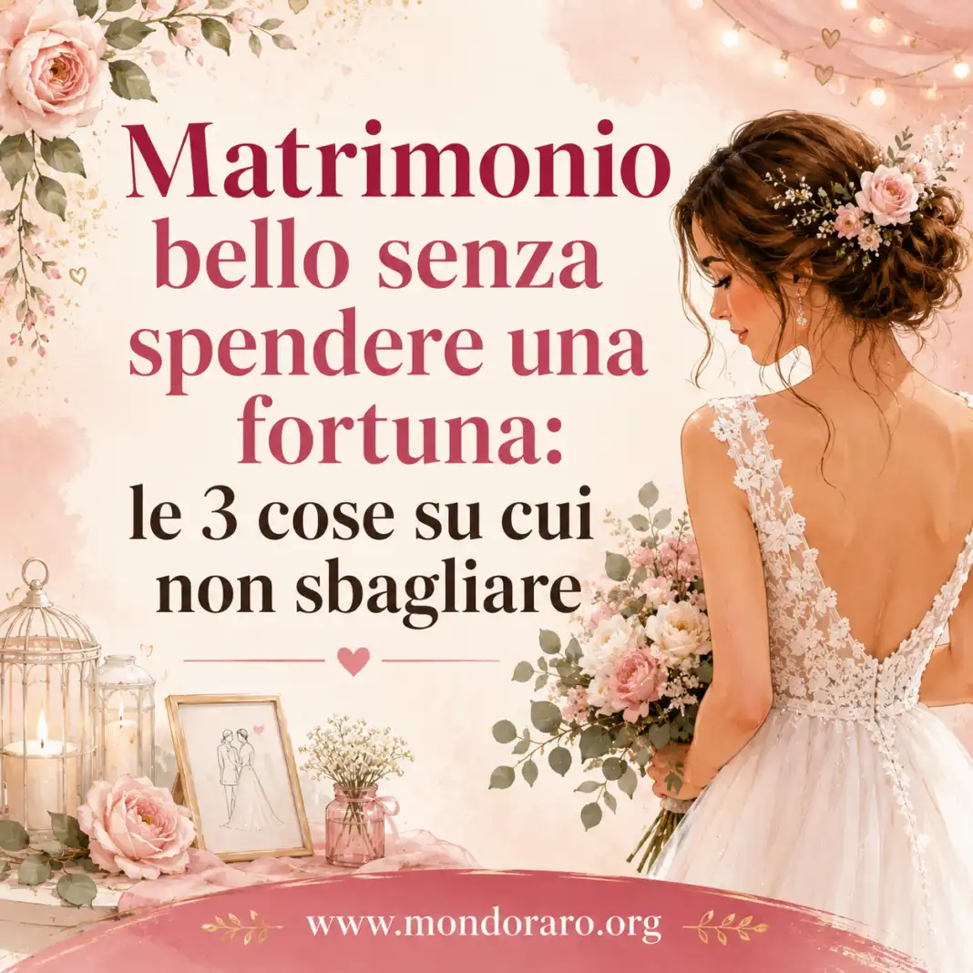 Matrimonio bello senza spendere una fortuna: le 3 cose su cui non sbagliare Matrimonio bello senza spendere una fortuna: le 3 cose su cui non sbagliare